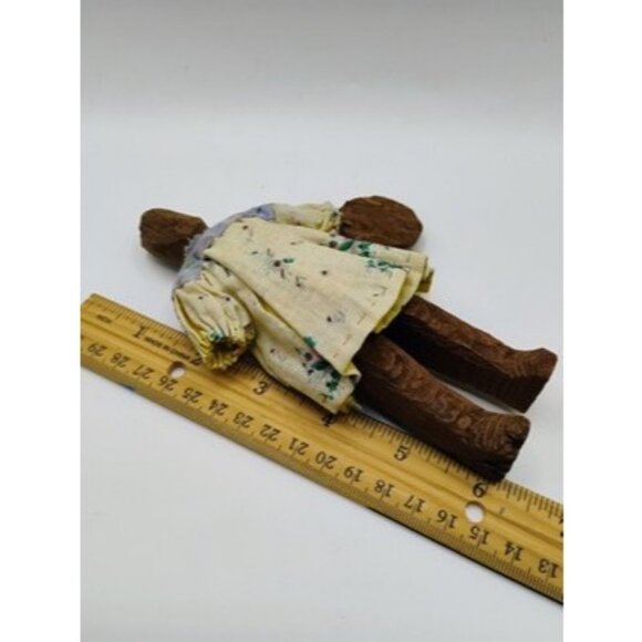 ANTIQUE VTG WOOD CARVED FOLK ART DOLL PRIMITIVE 6" - Picture 16 of 16